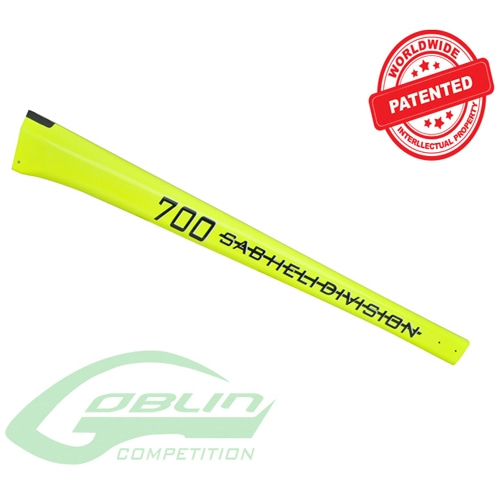 H0355-S - Carbon Fiber Tail Boom Yellow - Goblin 700 Competition