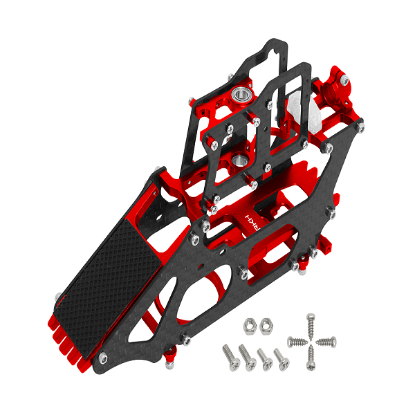 라콘헬리 CNC AL Carbon Main Frame Set (Red) - Blade 130 S 옵션